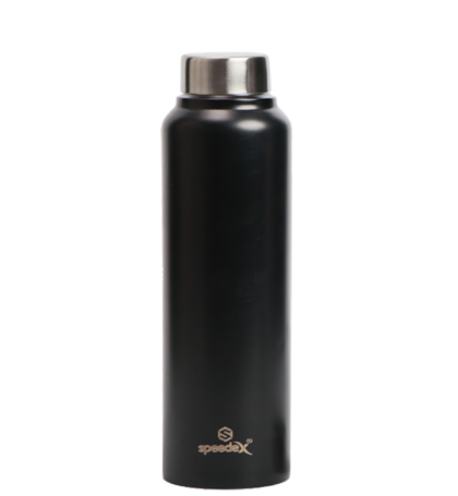 Single wall Black Steel water bottle
