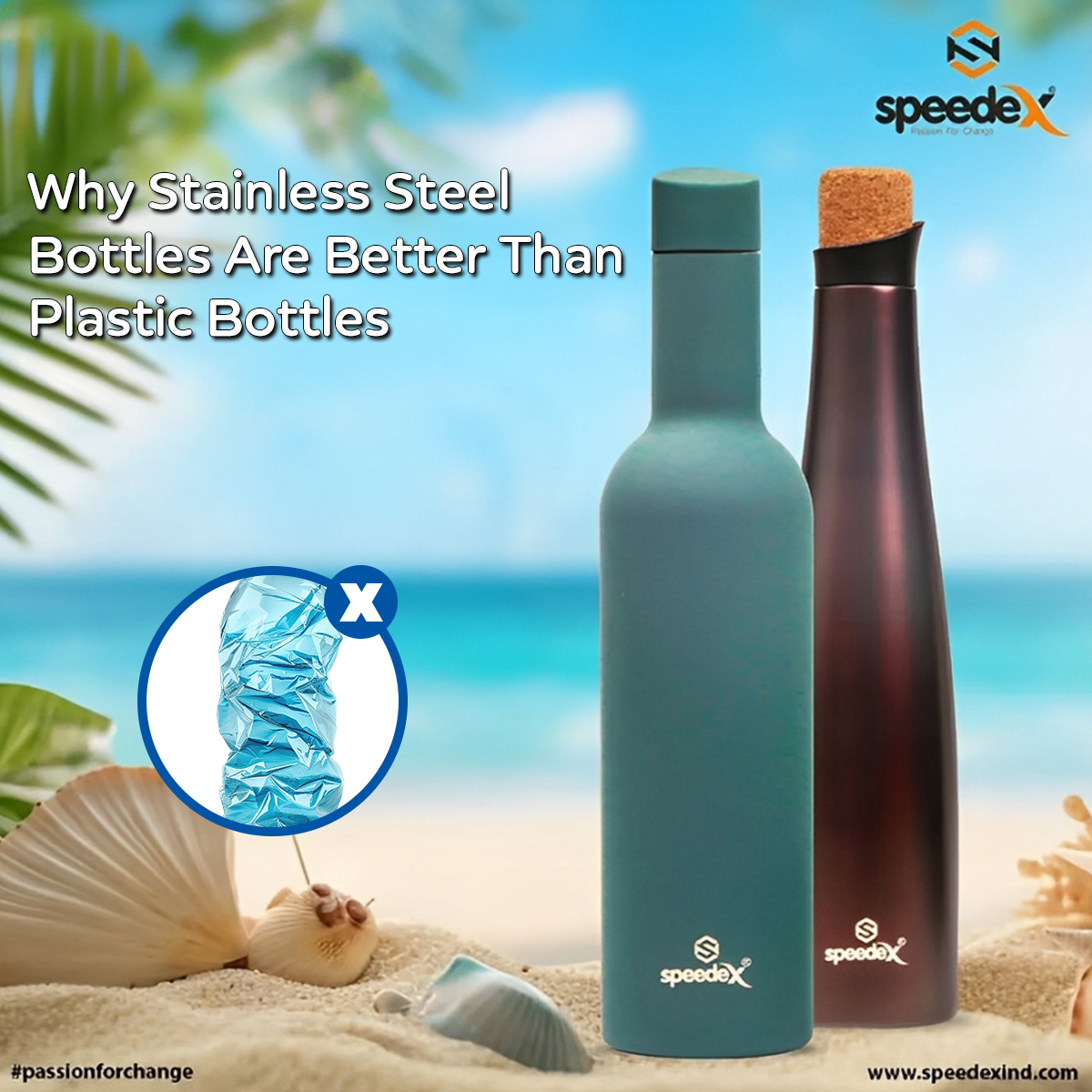 Why Stainless Steel Bottles Are Better Than Plastic Bottles – A Smarter Choice by Speedex India